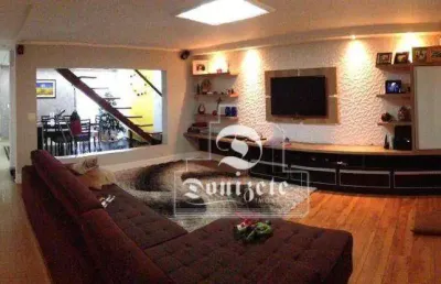 Sobrado com 3 dormitórios à venda, 187 m² por r$ 820.000,00 - vila scarpelli - santo andré/sp