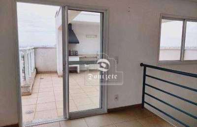 Cobertura com 2 dormitórios para alugar, 124 m² por r$ 4.403,00/mês - vila pires - santo andré/sp