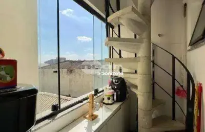 Cobertura com 2 dormitórios à venda, 98 m² por r$ 405.000,00 - vila camilópolis - santo andré/sp