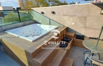 Cobertura com 3 dormitórios à venda, 150 m² por r$ 790.000,00 - vila valparaíso - santo andré/sp