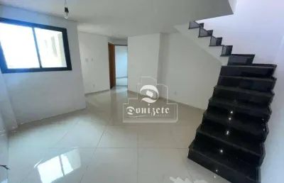 Cobertura com 2 dormitórios à venda, 92 m² por r$ 394.000,00 - vila junqueira - santo andré/sp
