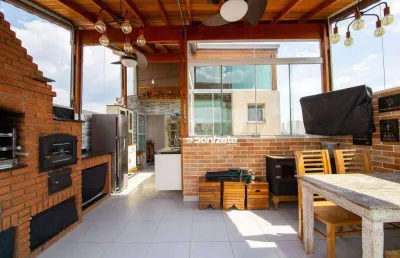 Cobertura com 2 dormitórios à venda, 90 m² por r$ 495.000,00 - vila scarpelli - santo andré/sp