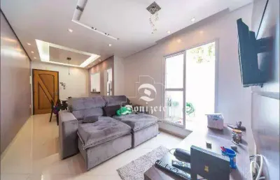 Apartamento com 2 dormitórios para alugar, 92 m² por r$ 3.707,00/mês - vila alzira - santo andré/sp