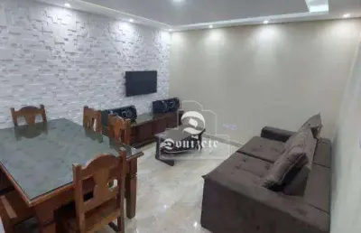 Cobertura com 3 dormitórios à venda, 124 m² por r$ 795.000,00 - vila scarpelli - santo andré/sp