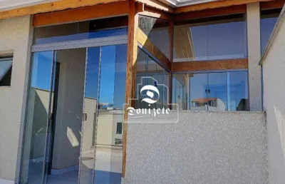 Cobertura com 2 dormitórios à venda, 63 m² por r$ 440.000,00 - jardim progresso - santo andré/sp