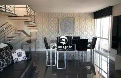 Cobertura com 3 dormitórios para alugar, 250 m² por r$ 12.500,00/mês - vila gilda - santo andré/sp