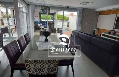 Sobrado com 5 dormitórios para alugar, 400 m² por r$ 16.229,17/mês - campestre - santo andré/sp