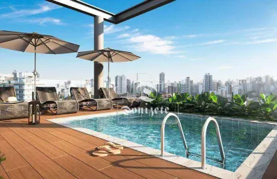 Studio com 1 dormitório à venda, 31 m² por r$ 349.000,00 - jardim - santo andré/sp