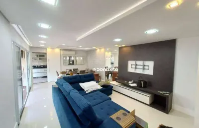Apartamento com 2 dormitórios para alugar, 124 m² por r$ 6.546,00/mês - jardim - santo andré/sp