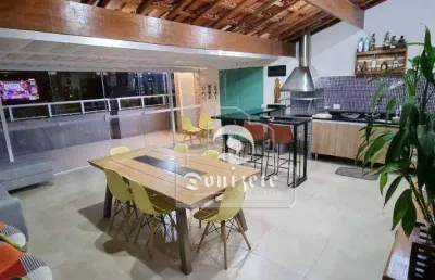 Cobertura com 3 dormitórios à venda, 140 m² por r$ 793.000,00 - vila valparaíso - santo andré/sp