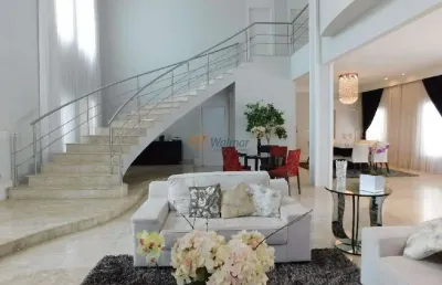 Luxuosa casa em condomínio à venda em campinas-sp, alphaville campinas: 4 quartos, 4 suítes, 4 salas, 7 banheiros, 8 vagas, 620m².