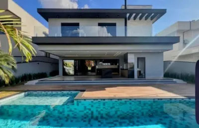 Casa de alto padrão em alphaville dom pedro - campinas-sp: 5 quartos, 5 suítes, 3 salas, 7 banheiros, 4 vagas, 440m² de área.