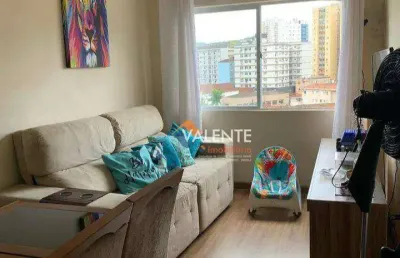 Apartamento com 1 dormitório à venda, 46 m² por r$ 200.000,00 - centro - são vicente/sp