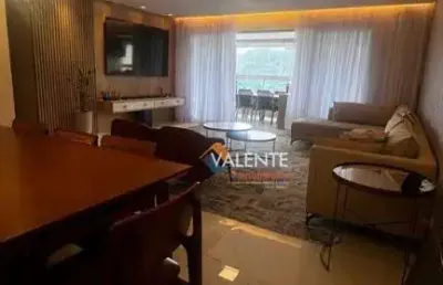 Apartamento com 3 dormitórios à venda, 148 m² por r$ 2.300.000,00 - canto do forte - praia grande/sp