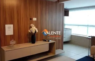 Apartamento mobiliado com 1 dormitório à venda, 40 m² por r$ 400.000 - vila guilhermina - praia grande/sp
