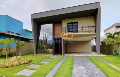 Casa duple, frente mar no cumbuco, 4 suítes, 6 vagas - 263m2