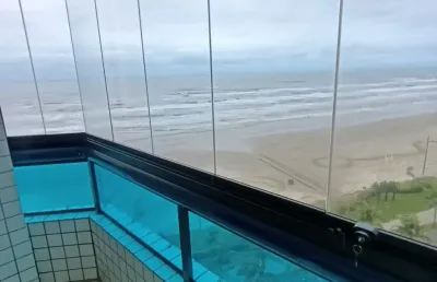 Apartamento 02 dormitórios sendo 01 suite predio frente mar e lazer