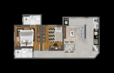 Apartamento garden à venda no station tower residence  com 2 quartos e 76m²