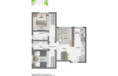 Apartamento à venda no mirante estoril - t4 com 2 quartos e 49m²