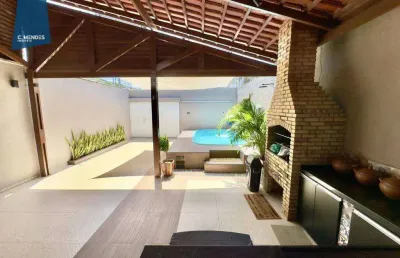 Casa solta com 3 suítes e piscina, no melhor da sapiranga - fortaleza/ce