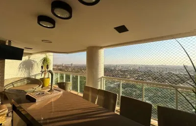 Apartamento para locação no ed. doppio spazio, 3 quartos sendo suítes, 240m² - r$7.000,00 - zona sul