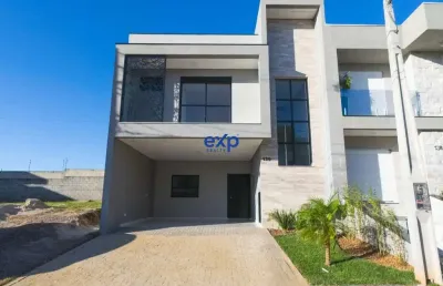 Casa em condomínio fechado com 3 quartos à venda na rua oristela foggiatto, 114, costeira, são josé dos pinhais por r$ 839.000