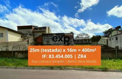 Terreno à venda na lizímaco serapião, 137, novo mundo, curitiba por r$ 690.000