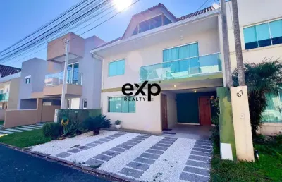 Casa em condomínio fechado com 3 quartos à venda na rua frederico stella, 358, cachoeira, curitiba por r$ 830.000