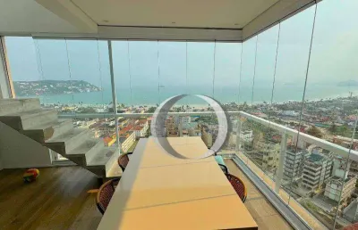 Guaruja, enseada, cobertura vista total do mar, prédio com lazer estilo resort