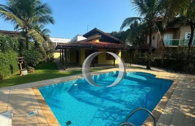 Guarujá jardim pernambuco ii, amplo gramado, piscina e churrasqueira