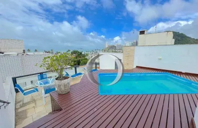 Cobertura com vista mar, piscina e espaço gourmet, 3 vagas