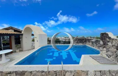 Cobertura pozzani com vista total para o mar, espaço gourmet e piscina, 3 vagas
