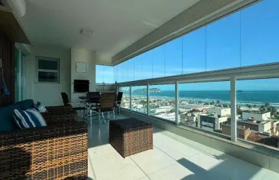 Alto padrão a venda na praia da enseada, varanda gourmet, vista total do mar, lazer e 2 vagas na garagem