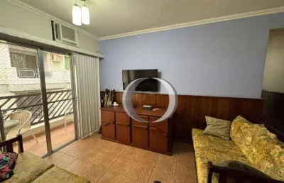 Apartamento na enseada, com 2 dormitórios e dependência de empregada