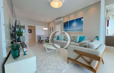 Apartamento a venda na enseada com vista para o mar, 3 suítes e 2 vagas