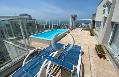 Cobertura duplex com 3 quartos sendo1 suíte e vista para o mar na praia da enseada