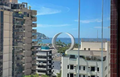 Guarujá enseada apartamento na brunella com varanda goumert e vista mar