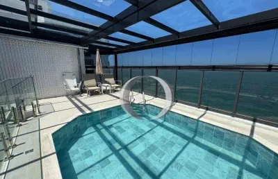 Espetacular cobertura duplex com lazer privativo e linda vista para o mar