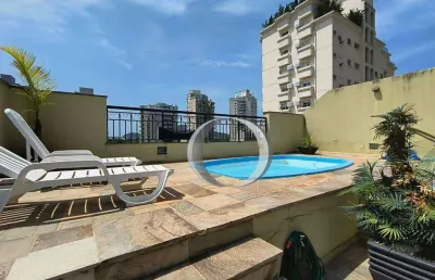 Cobertura duplex com lazer privativo, sendo 3 suítes e sala living para até 3 ambientes.