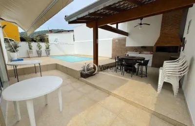 Casa com 3 quartos, piscina e espaço gourmet à venda, 176 m² por r$ 850.000 - jardim albamar - guarujá/sp
