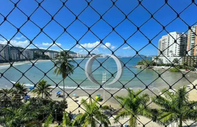 Apartamento frente mar com varanda gourmet, 3 quartos, 2 vagas à venda, 120 m² por r$ 1.700.000 - astúrias - guarujá/sp