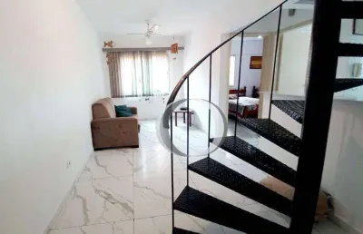 Cobertura com 1 dormitório à venda, 100 m² por r$ 330.000,00 - enseada - guarujá/sp