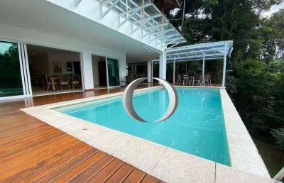 Casa com 6 dormitórios à venda, 795 m² por r$ 6.000.000,00 - condominio iporanga - guarujá/sp
