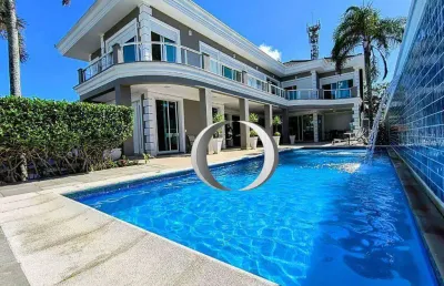 Sonho de verão - deslumbrante mansão pé na areia com 6 suítes à venda r$ 10.000.000 - enseada - guarujá/sp