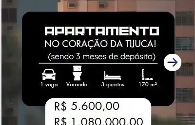 Apartamento com 3 quartos para alugar na Tijuca, Rio de Janeiro 