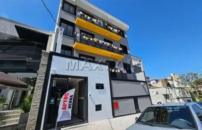 Apartamento à venda, de 55,99m², com 2 dormitórios, sala, cozinha, banheiro e sacada.