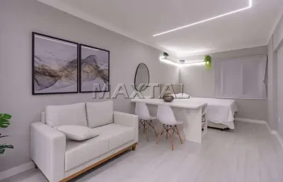 Apartamento para venda, 1 dormitório, 1 vaga de garagem, 25m² na santa cecília.