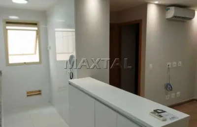 Apartamento studio de 48m² para locação em santana, com 1 vaga de garagem.