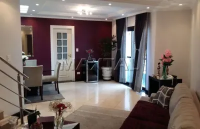 Cobertura à venda de 255m², com 4 dormitórios, 5 banheiros e 4 vagas, na parada inglesa.