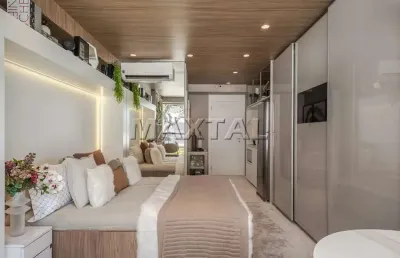 Studio  à venda, em construção, de 40 m², com varanda, 1 suíte e 1 vaga de garagem, em santo amaro.